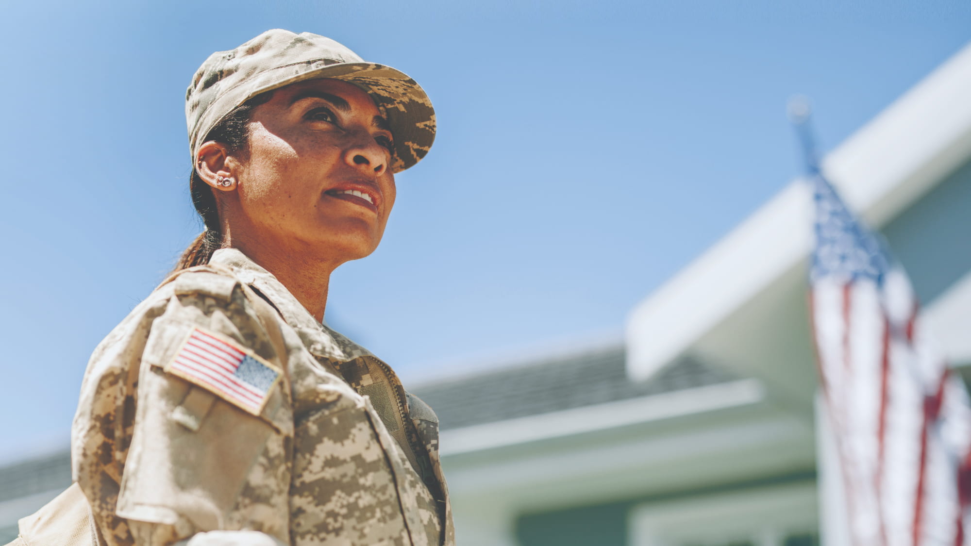 Military veterans and families at crowe