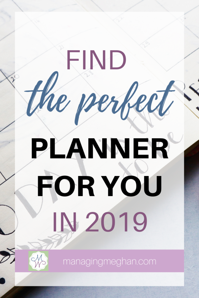find the perfect planner for you in 2019