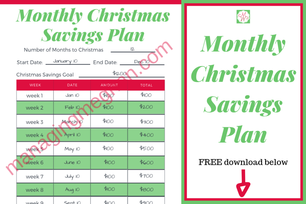 Quickly save money for Christmas with a simple Christmas savings plan. Find tips to get a brilliant Christmas money savings plan that will work for you. Try saving money for Christmas weekly or monthly. Use the $5 savings method to stack the cash. Earn extra cash for the holidays with these clever ideas to save money for Christmas. Save cash fast. Make your Christmas budget today, and stick to it to have a debt free holiday with the free printable Christmas savings plan.  